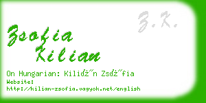 zsofia kilian business card